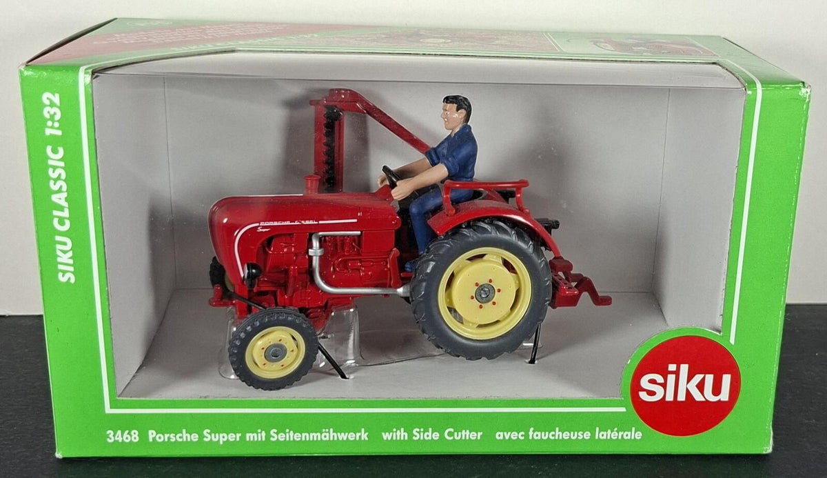 Boxed Siku Porsche Super Diesel Tractor With Side Cutter - 3468
