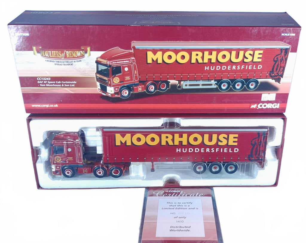 Boxed Corgi Tom Moorhouse & Son Ltd DAF XF Space Cab Curtainside - CC13243 (21)*