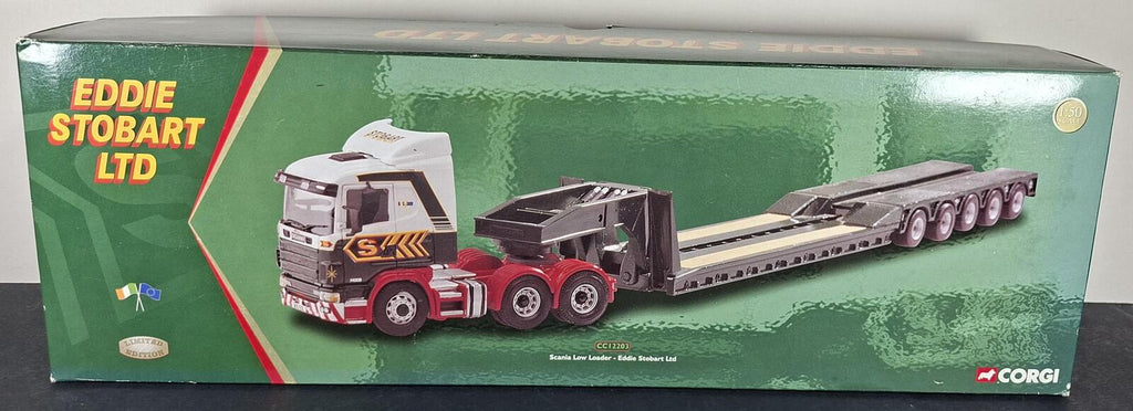 Boxed Corgi Eddie Stobart Ltd Scania Low Loader - CC12203