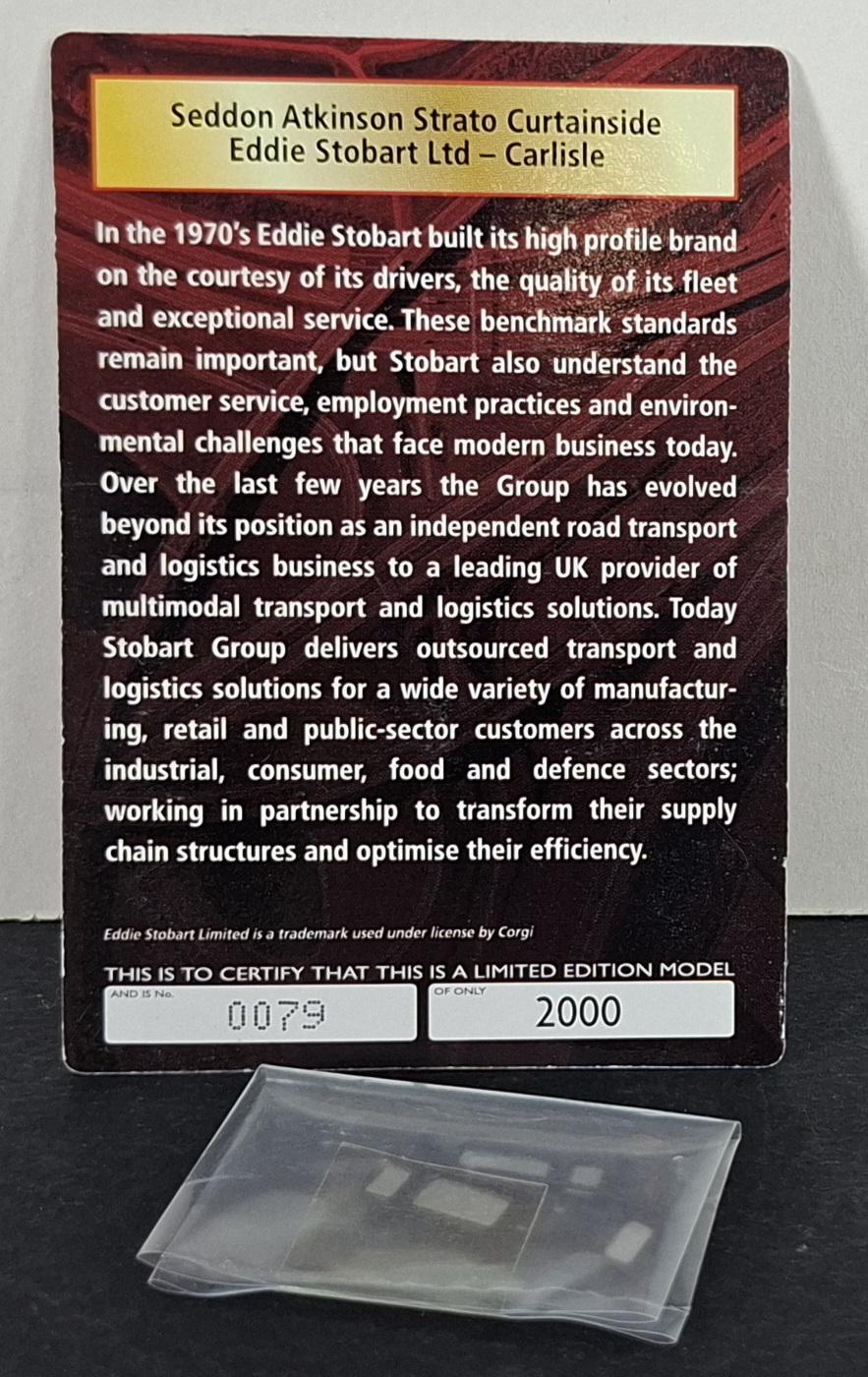 Boxed Corgi Eddie Stobart Ltd Seddon Atkinson Strato Curtainside - CC15403