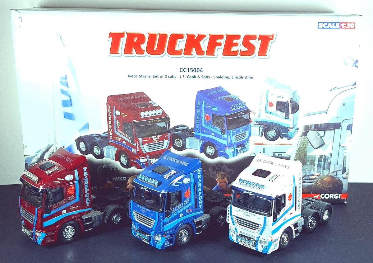 Boxed Corgi J.S Cook & Sons Iveco Stralis Set Of 3 Cabs - CC15004 (70)*