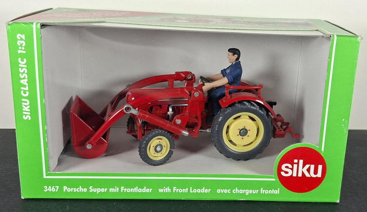 Boxed Siku Porsche Super Diesel Tractor With Front Loader - 3467