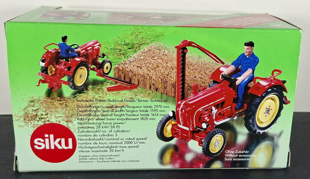 Boxed Siku Porsche Super Diesel Tractor With Side Cutter - 3468