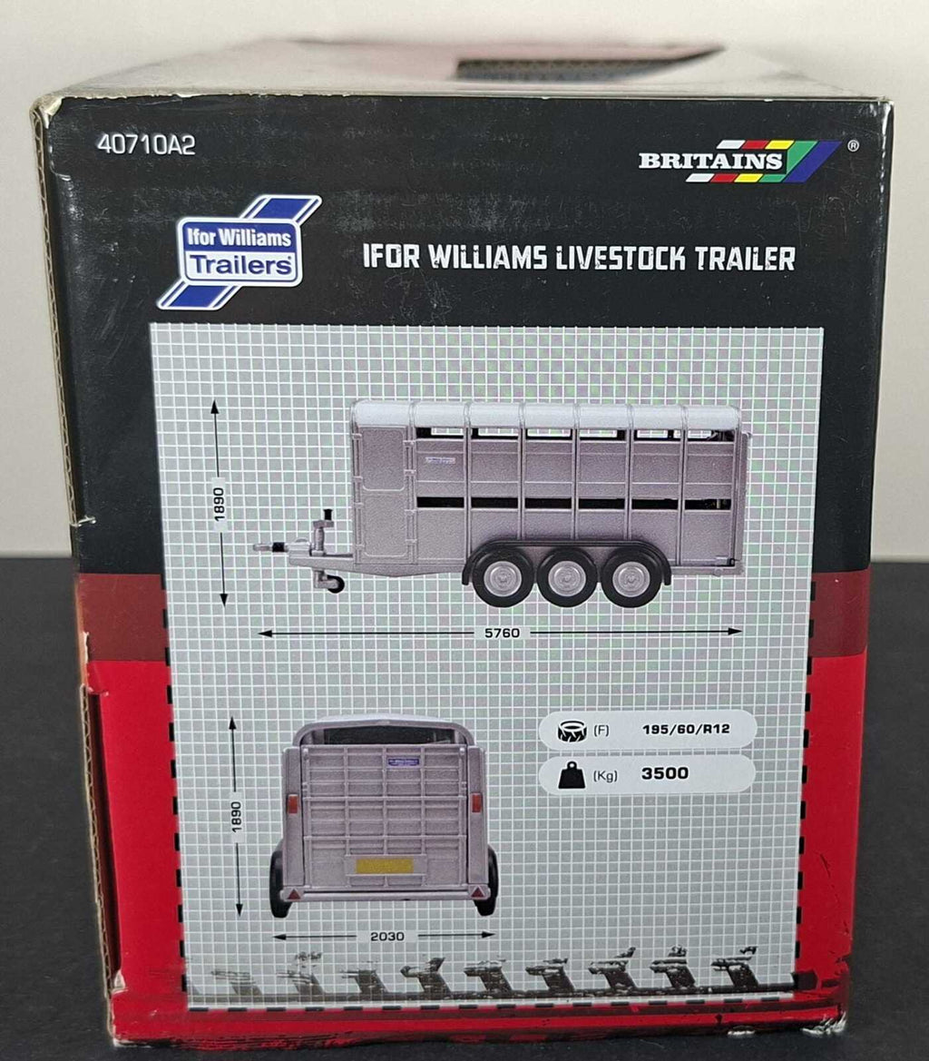 Boxed Britains Ifor Williams Livestock Trailer - 40710A2