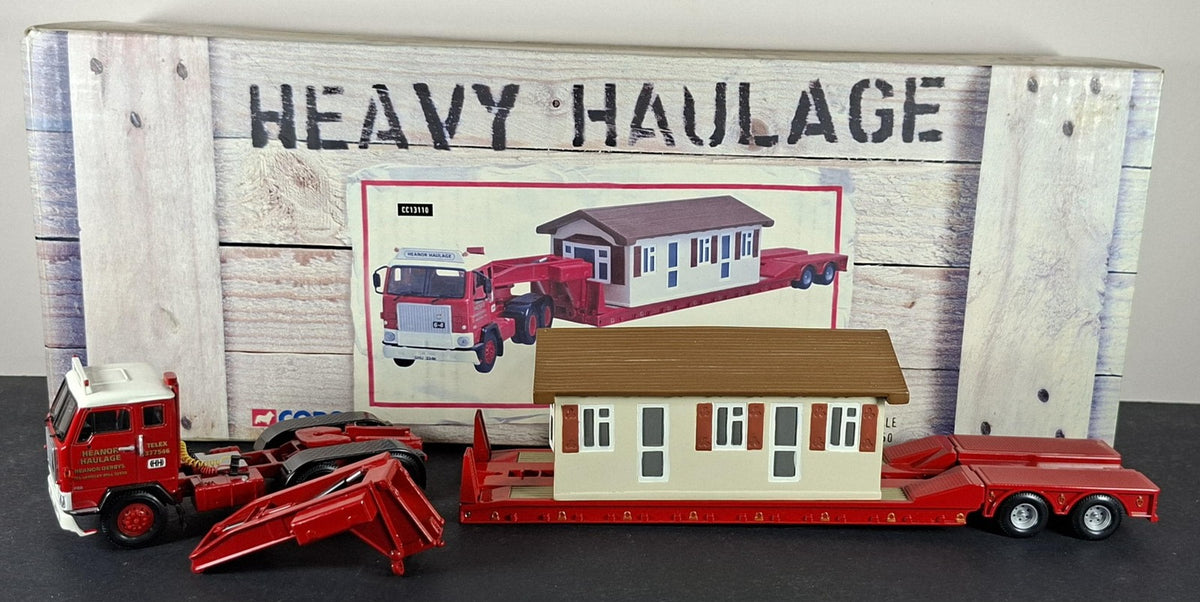 Boxed Corgi Heanor Haulage Volvo F88 2 Axle Low Loader & Portable Building Load -  CC13110