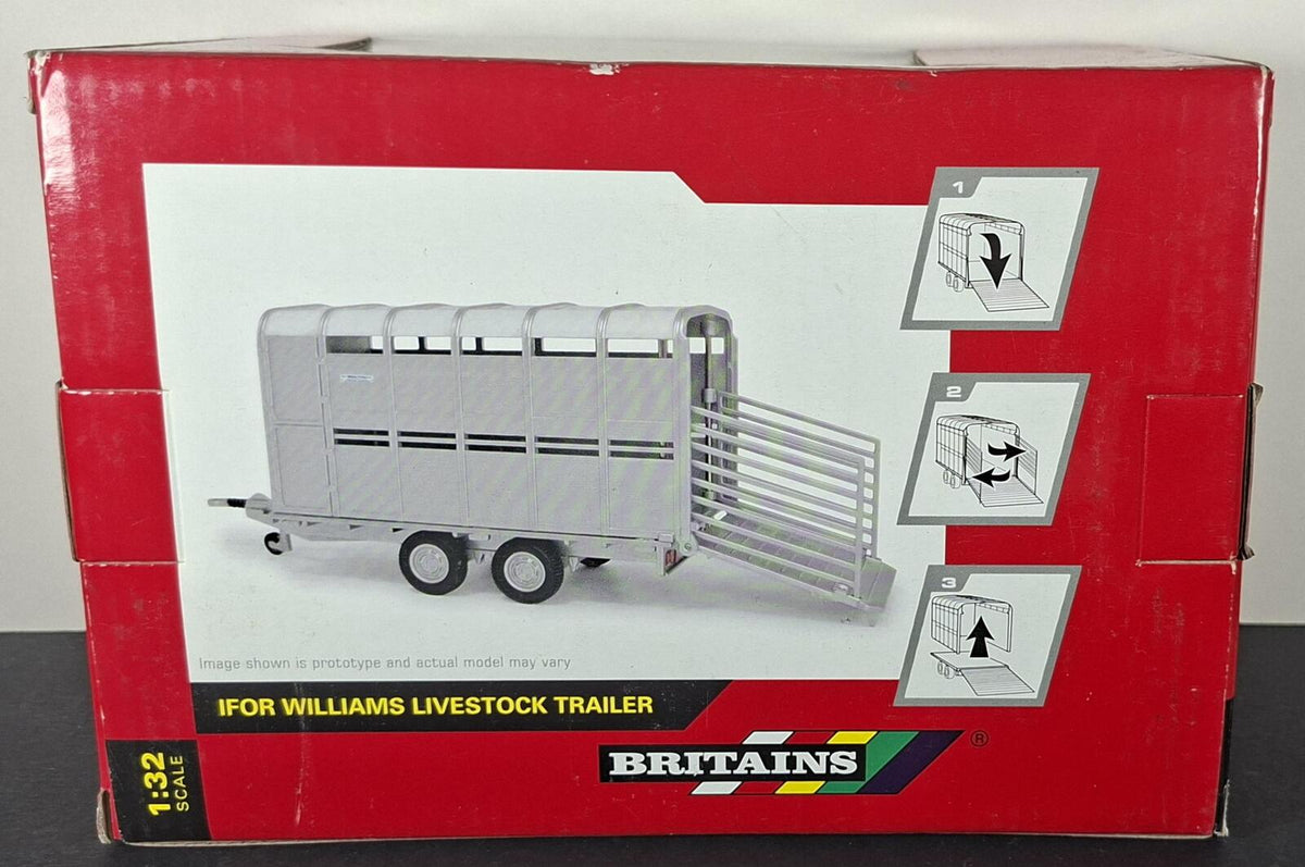 Boxed Britains Ifor Williams Livestock Trailer - 40710