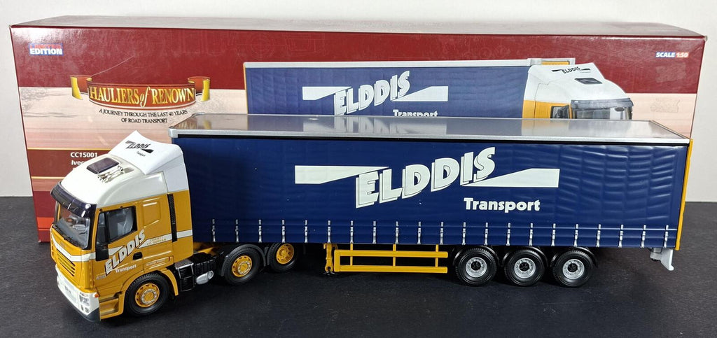 Boxed Corgi Elddis Transport Ltd Iveco Stralis Curtainside - CC15001