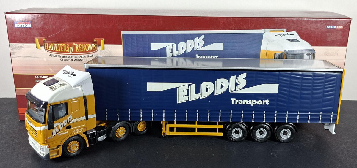 Boxed Corgi Elddis Transport Ltd Iveco Stralis Curtainside - CC15001