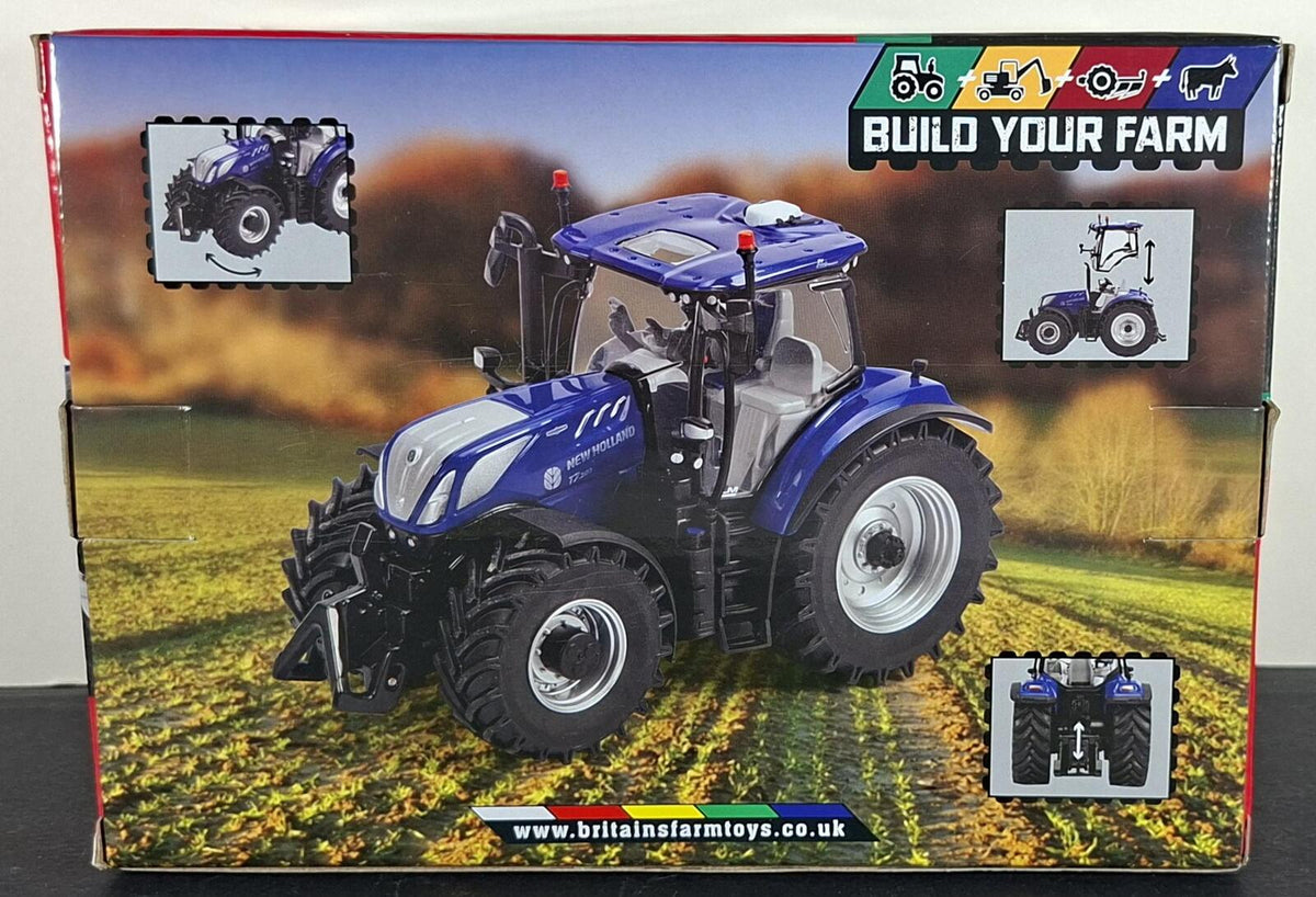 Boxed Britains New Holland T7.300 LWB Blue Power Tractor - 43341