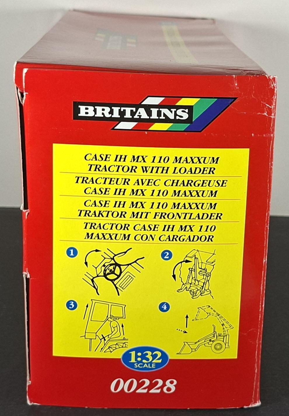 Boxed Britains Case IH MX 110 Maxxum Tractor With Loader - 00228