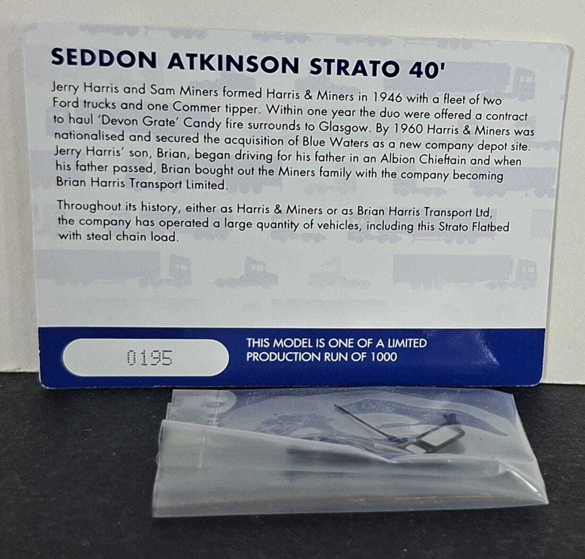 Boxed Corgi Brian Harris Seddon Atkinson Strato 40 Flatbed With Chain Load - CC15405
