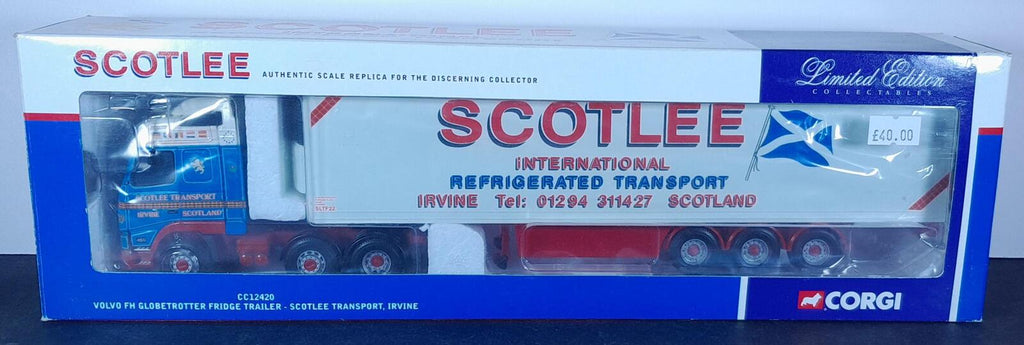 Boxed Corgi Scotlee Transport Volvo FH Globetrotter  Fridge Trailer CC12420 (33)