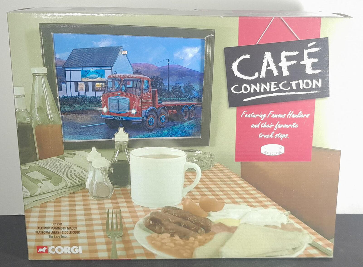Boxed Corgi Siddle Cook AEC MKV Mammoth Major Platform Lorry & "The Lazy Trout" - CC11501 *1886