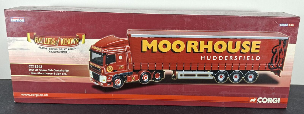 Boxed Corgi Tom Moorhouse & Son Ltd DAF XF Space Cab Curtainside - CC13243 (21)•