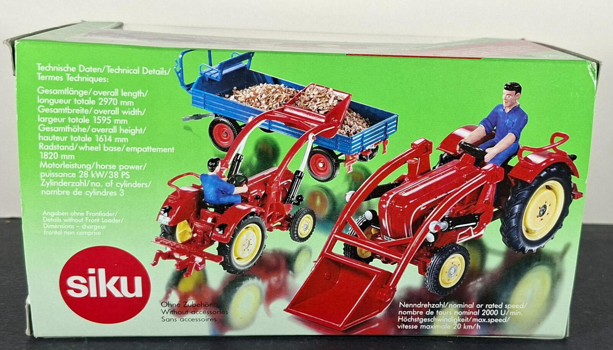 Boxed Siku Porsche Super Diesel Tractor With Front Loader - 3467