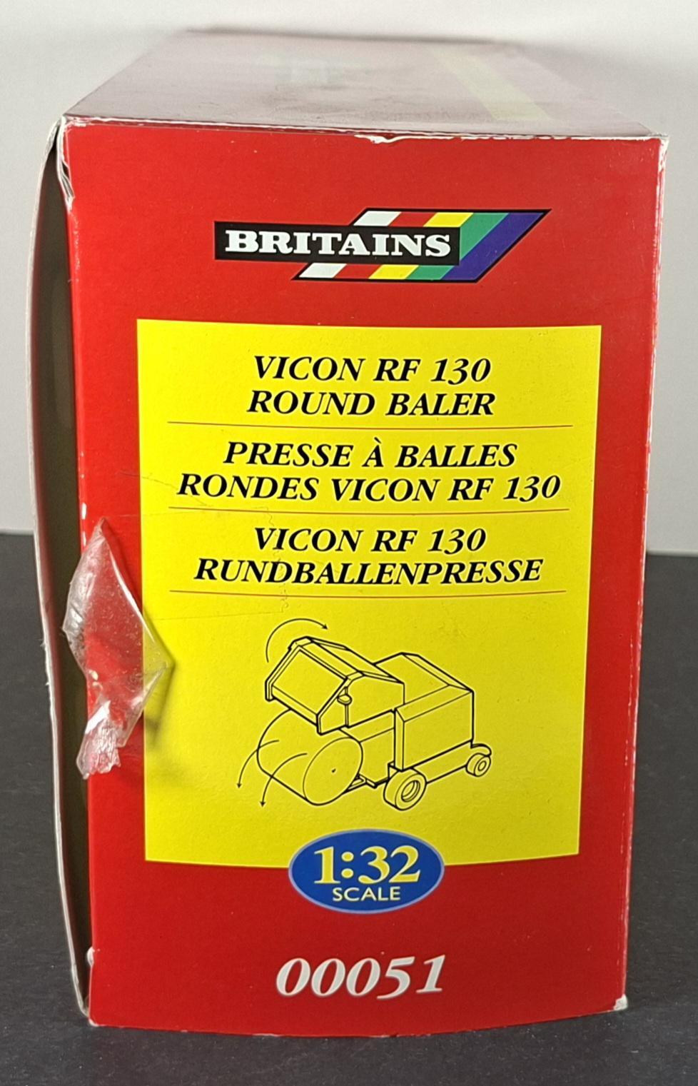 Boxed Britains Vicon RF 130 Round Baler - 00051